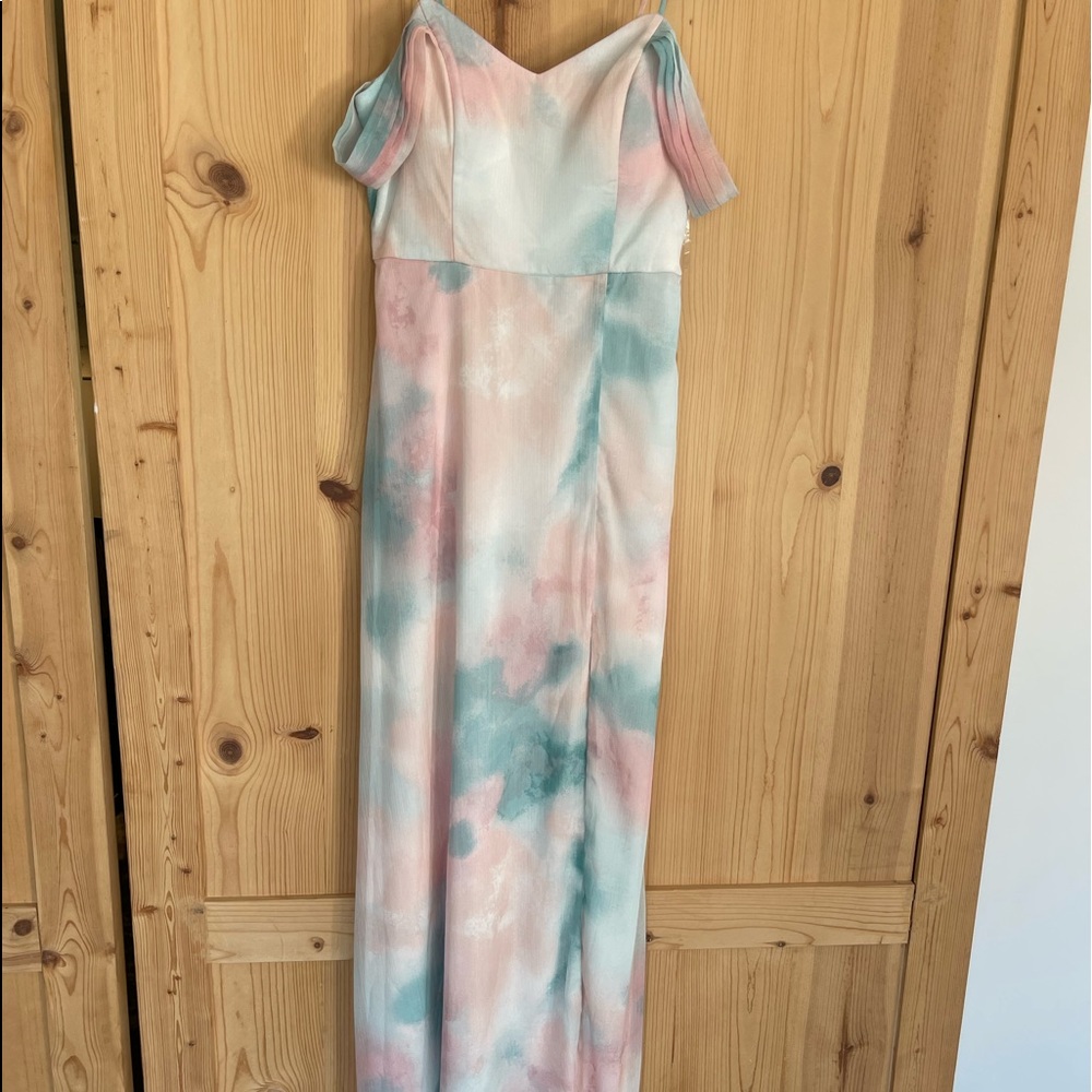 Pastel colors maxi dress